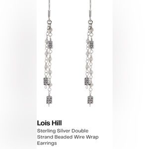 Lois Hill Sterling Silver Double Strand earrings